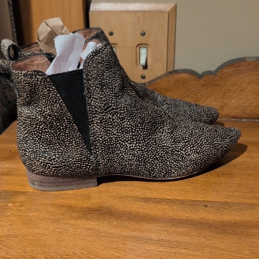 Madewell Calf Hair Speckled Ankle Boots